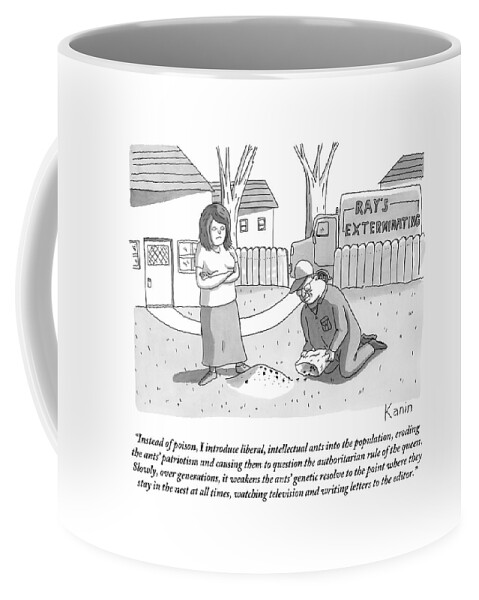 An Exterminator Explains What He Is Doing Coffee Mug