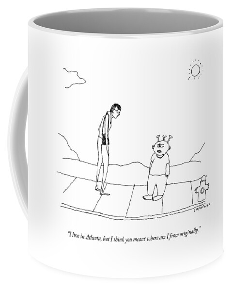 An Extraterrestrial Speaks To A Woman Coffee Mug