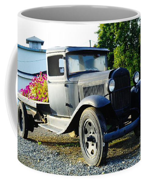 Old Trucks Coffee Mug featuring the photograph An Old Farm Truck by Jeff Swan