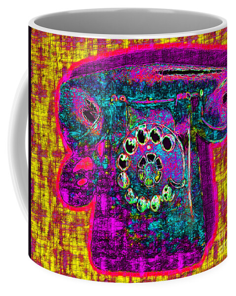 Analog Coffee Mug featuring the photograph Analog A-Phone - 2013-0121 - v1 by Wingsdomain Art and Photography