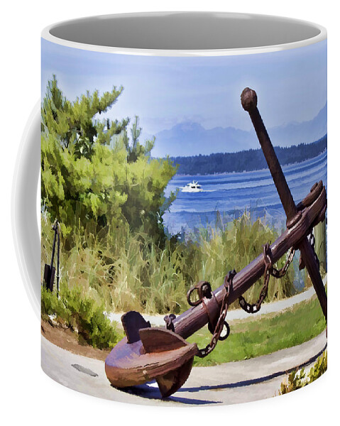 Anchor Coffee Mug featuring the photograph Anchor from West Seattle 2 by Cathy Anderson
