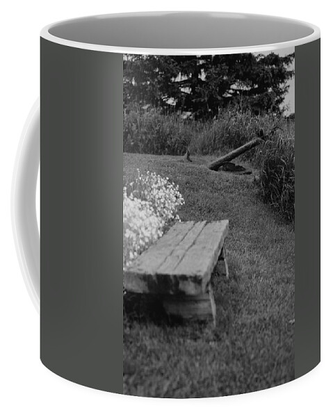 Tom Hanks Coffee Mug featuring the photograph Anchored Rest Stop in Black and White by Paul Mangold