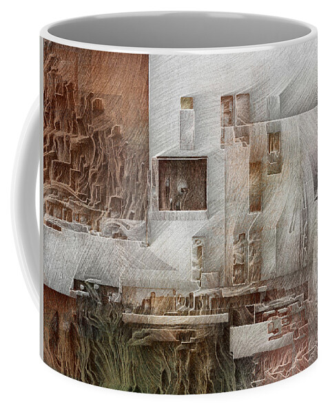 Digital Coffee Mug featuring the digital art Ancient City 1 by David Hansen