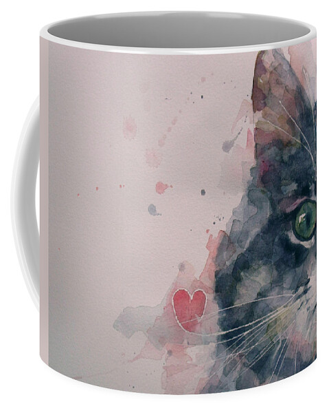 Cats Coffee Mug featuring the painting And I Love Her by Paul Lovering
