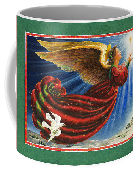 Angel Coffee Mug featuring the painting Angel of The Star by Lynn Bywaters