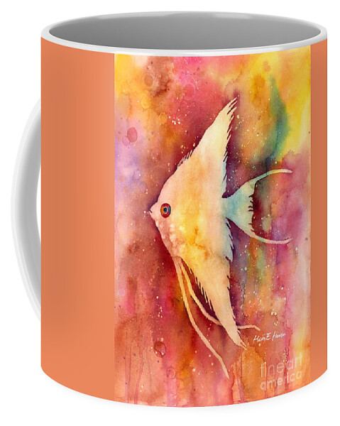 Fish Coffee Mug featuring the painting Angelfish II by Hailey E Herrera