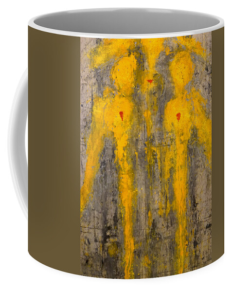 Holy Trinity Coffee Mug featuring the painting Angels I have seen by Giorgio Tuscani
