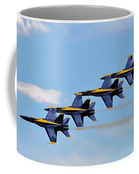 Airplane Coffee Mug featuring the photograph Angels of the sky by Rick Kuperberg Sr