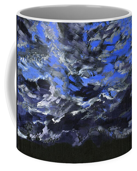 Landscape Coffee Mug featuring the painting Angry Sky by Alice Faber