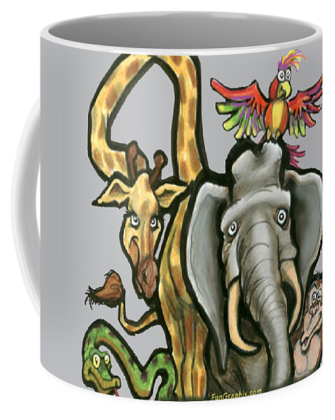 Animal Coffee Mug featuring the digital art Animals by Kevin Middleton