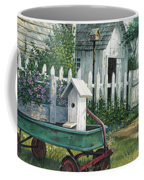 Antique Coffee Mug featuring the painting Antique Wagon by Michael Humphries