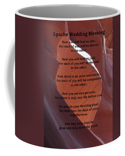 Apache Coffee Mug featuring the photograph Apache Wedding Blessing on Canyon Photo by Marcia Socolik