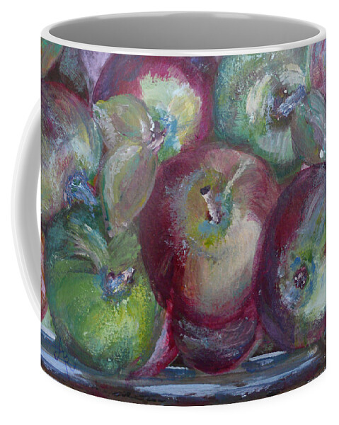 Apple Coffee Mug featuring the painting Apples by Anna Ruzsan