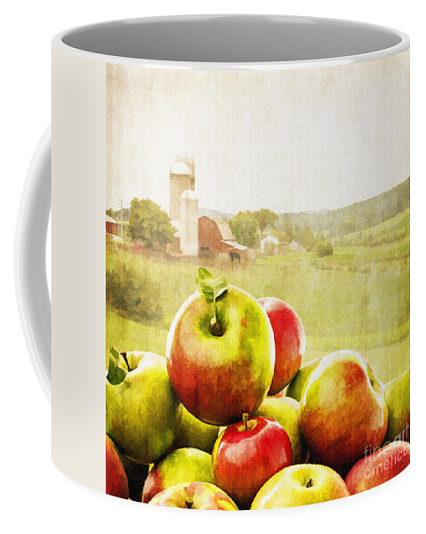 Vermont Coffee Mug featuring the painting Apple Picking Time by Edward Fielding