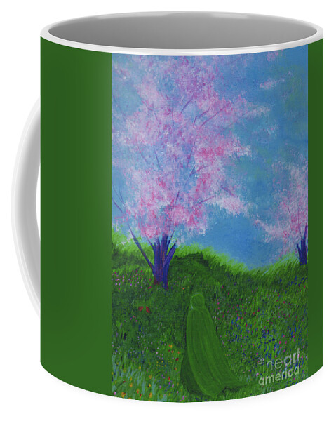 First Star Art Coffee Mug featuring the painting April by jrr by First Star Art