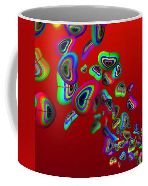 Tropical Fish Art Coffee Mug featuring the painting Aquarium Red by Charles Stuart