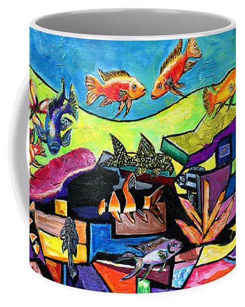 Everett Spruill Coffee Mug featuring the painting Aquascape #1 by Everett Spruill