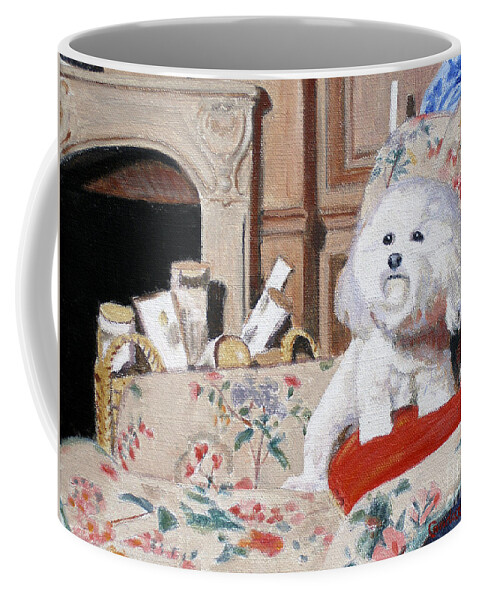 Dog Coffee Mug featuring the painting Arabelle by Candace Lovely