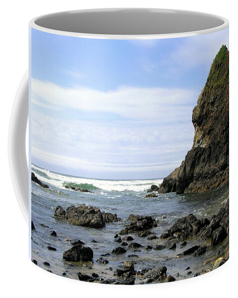 Arcadia Beach Coffee Mug featuring the photograph Arcadia Beach Rocks by Will Borden