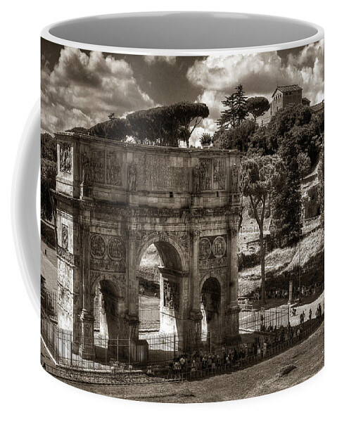 Arch Coffee Mug featuring the photograph Arch of Contantine by Michael Kirk