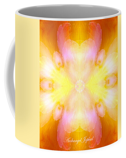 Archangel Coffee Mug featuring the digital art Archangel Jophiel by Diana Haronis