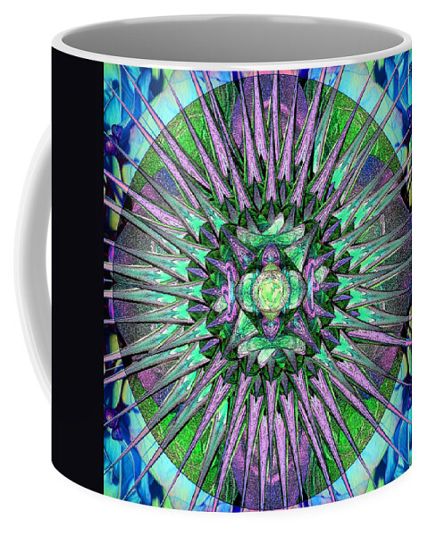 Archangels Coffee Mug featuring the digital art Archangels Gather Mandala by Michele Avanti