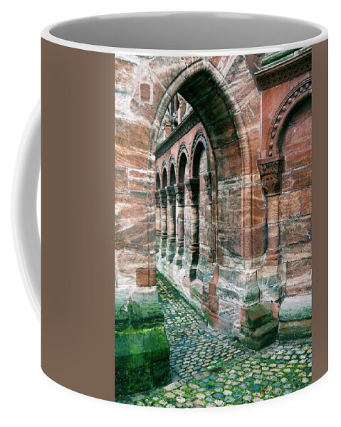 St. Martin's Church Coffee Mug featuring the digital art Arches and Cobblestone by Maria Huntley