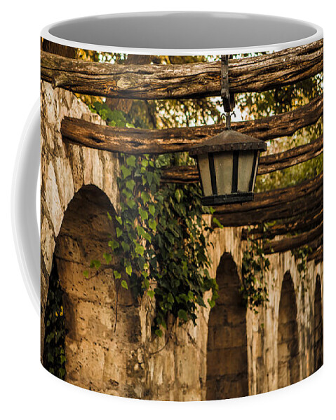 Alamo Coffee Mug featuring the photograph Arches at the Alamo by Melinda Ledsome