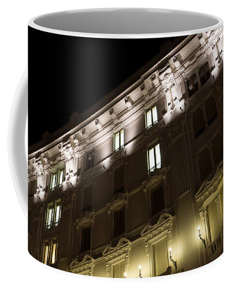 Rome Coffee Mug featuring the photograph Architecture in Rome Italy - Just Lift Your Head Day and Night by Georgia Mizuleva