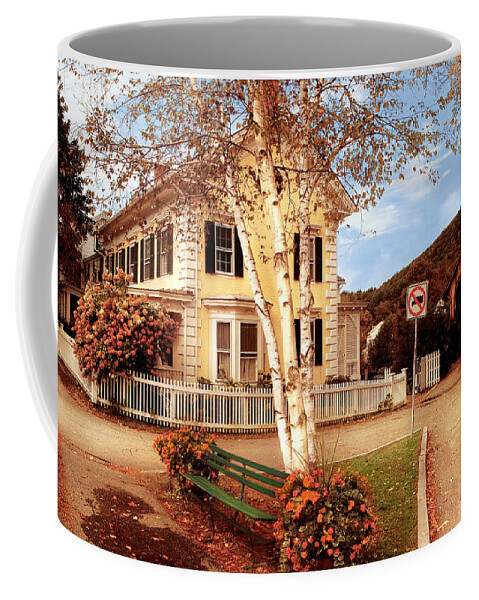 Savad Coffee Mug featuring the photograph Architecture - Woodstock VT - Where I live by Mike Savad