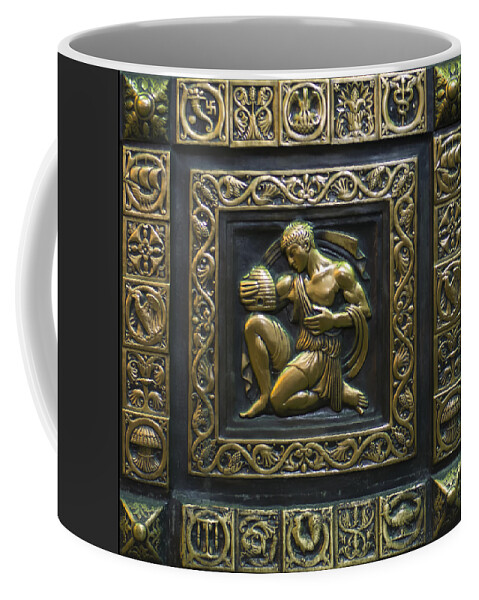 Aristaeus Coffee Mug featuring the photograph Aristaeus Bronze plate by Flees Photos