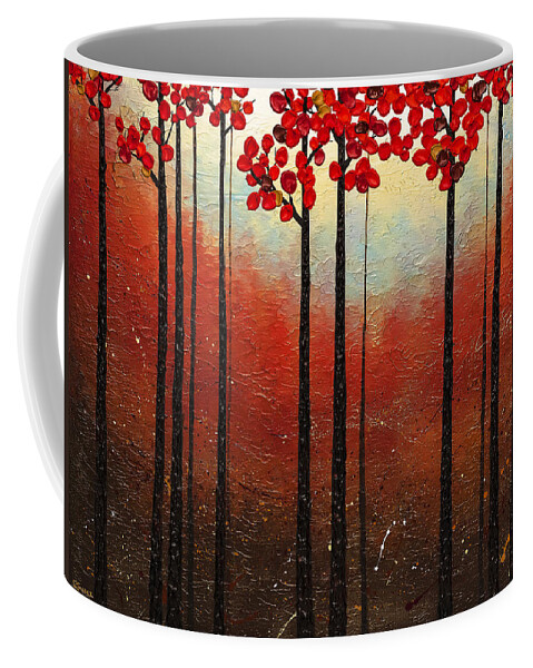 Abstract Art Coffee Mug featuring the painting Aroma do Campo by Carmen Guedez