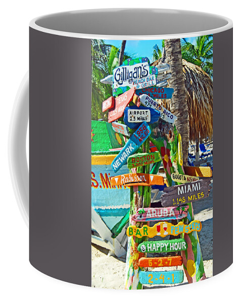 Aruba Coffee Mug featuring the photograph Aruba Fun Signs by Caroline Stella