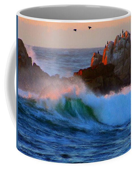 Beach Coffee Mug featuring the painting Asilomar Beach by Bruce Nutting
