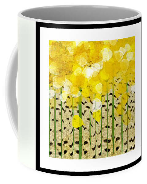 Abstract Coffee Mug featuring the digital art Aspen Colorado Abstract Square by Andee Design
