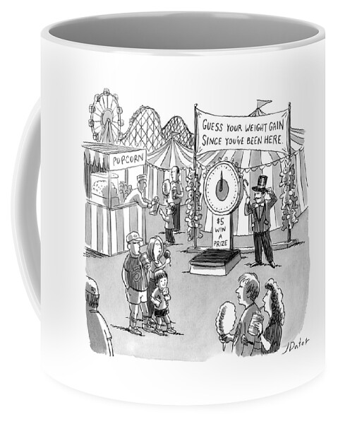 At A Carnival The Banner Reads Coffee Mug