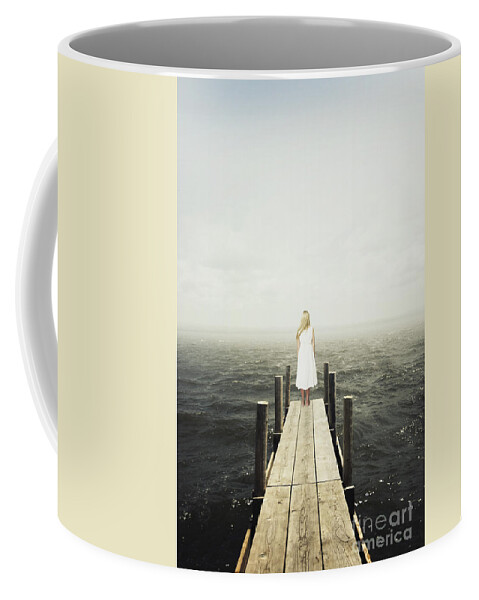 Caucasian Coffee Mug featuring the photograph At The End by Margie Hurwich