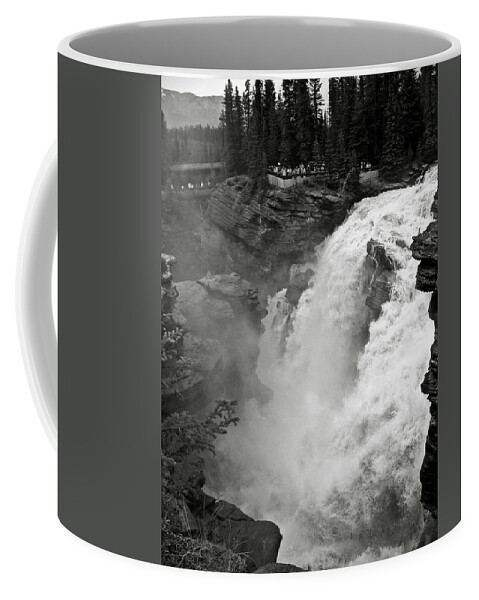 Bw Coffee Mug featuring the photograph Athabasca Falls by RicardMN Photography