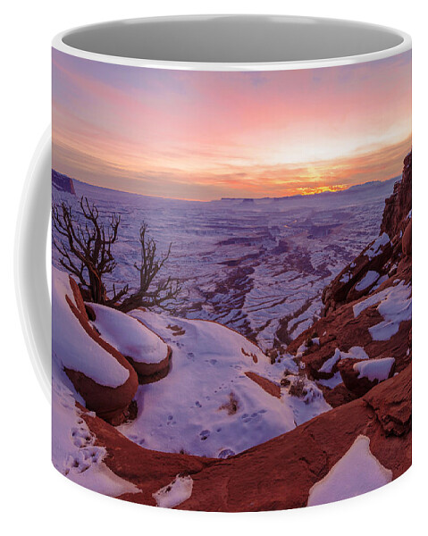 Canyonlands Coffee Mug featuring the photograph Atop Green River by Chad Dutson