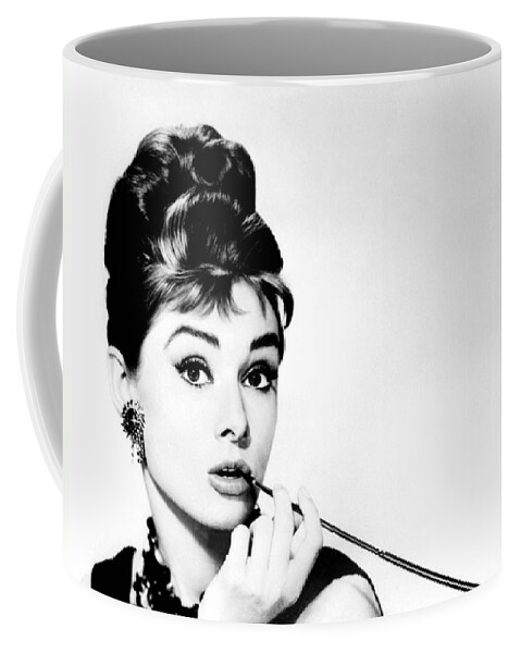 Audrey Hepburn Coffee Mug featuring the photograph Audrey Hepburn by Csongor Licskai