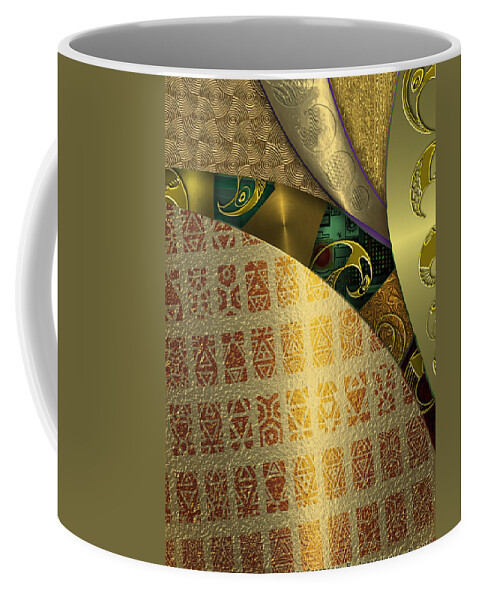 Leaf Coffee Mug featuring the digital art Auraglyphics by Ann Stretton