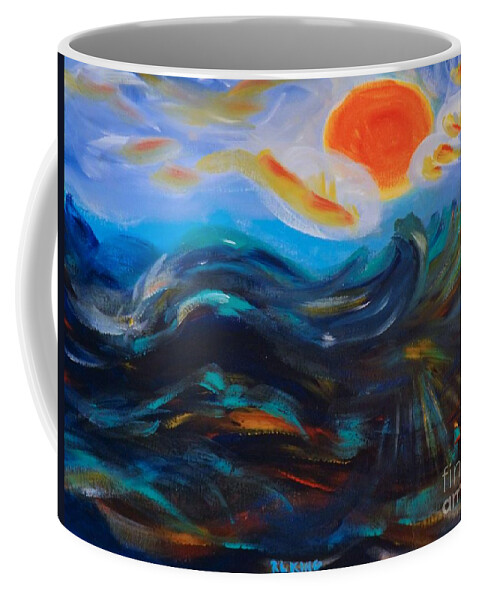 Aurora Coffee Mug featuring the painting Aurora by Robyn King
