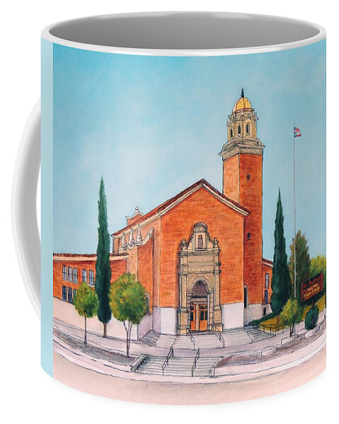 El Paso Coffee Mug featuring the painting Austin High School by Candy Mayer