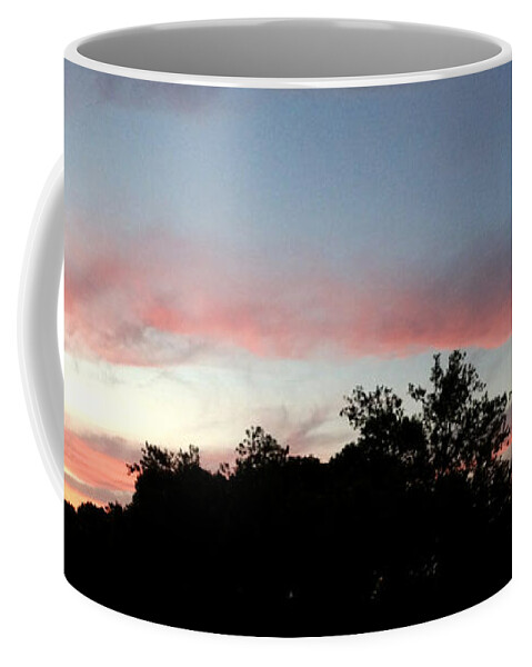 Austin Coffee Mug featuring the painting Austin Sunset by Troy Caperton