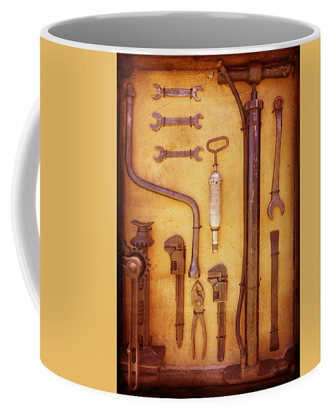 Tools Coffee Mug featuring the photograph Auto Mechanic Vintage Tools by Ann Powell