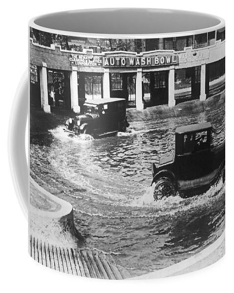 1920's Coffee Mug featuring the photograph Auto Wash Bowl by Underwood Archives