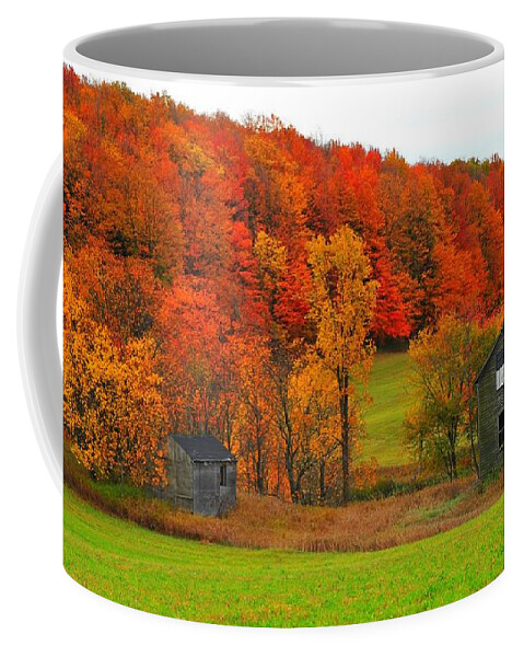 Old Coffee Mug featuring the photograph Autumn Abandoned by Terri Gostola
