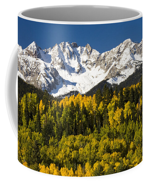 Feb0514 Coffee Mug featuring the photograph Autumn And Snow Covered Peaks North by Tom Vezo