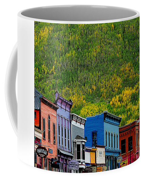 Silverton Coffee Mug featuring the photograph Autumn Arriving in Silverton by Peggy Dietz