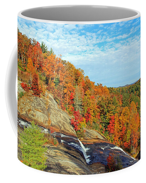 Waterfalls Coffee Mug featuring the photograph Autumn at Lake Toxaway Falls by Jennifer Robin